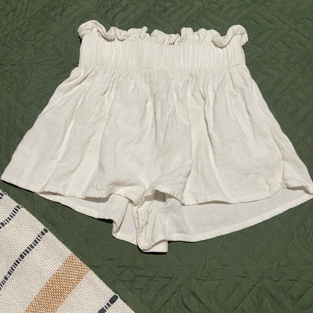 White flowing shorts